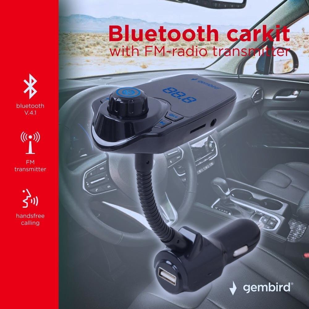 GEMBIRD BTT-01 Gembird Bluetooth carkit цена и информация | FM modulaatorid, FM trasmitterid | kaup24.ee