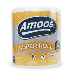 Кухонные бумажные полотенца  AMOOS Super Roll 2-слоя 280 л., 70 м цена и информация | Туалетная бумага, бумажные полотенца | kaup24.ee