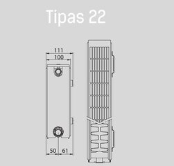 Radiaator Henrad Renorad K4 22K 550x900 (renovatsiooni) цена и информация | Радиаторы отопления | kaup24.ee