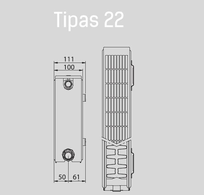 Radiaator Henrad Renorad K4 22K 550x900 (renovatsiooni) цена и информация | Keskkütteradiaatorid, konvektorid | kaup24.ee