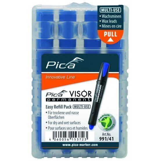 Täitesüsi Pica Visor permanent markerile, sinine (4/tk pakk) цена и информация | Käsitööriistad | kaup24.ee