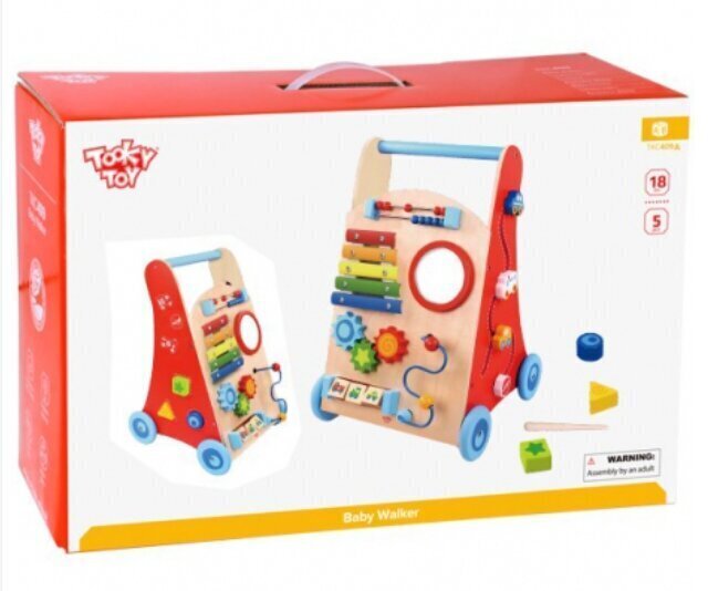 Multifunktsionaalse paneeliga arendav liugur-jalutaja Tooky Toy hind ja info | Imikute mänguasjad | kaup24.ee