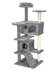 Когтеточка для кошек Funfit, 7 уровней, 131 см, серый цена и информация | Когтеточки | kaup24.ee