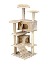 Когтеточка для кошек Funfit, 7 уровней, 131 см, бежевый цена и информация | Когтеточки | kaup24.ee
