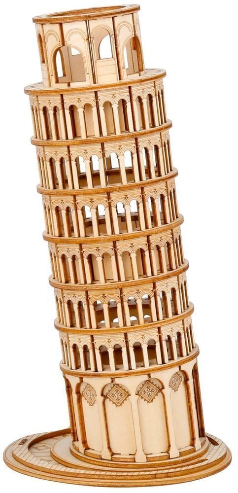 Puidust 3D puzzle, Robotime, Pisa torn, alates 6.eluaastast hind ja info | Klotsid ja konstruktorid | kaup24.ee