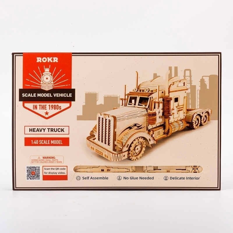 Puidust 3D puzzle, Robotime Heavy Truck цена и информация | Klotsid ja konstruktorid | kaup24.ee