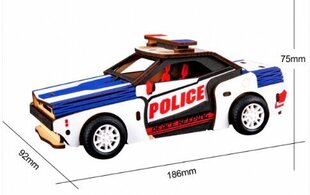Деревянный 3D-пазл Robotime Police Car, 5 лет + цена и информация | Конструкторы и кубики | kaup24.ee