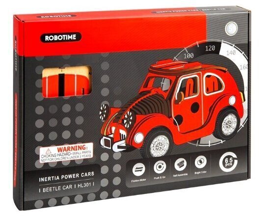 Puidust 3D -pusle, Robotime Beetle Car, vanusele alates 5 aastat hind ja info | Klotsid ja konstruktorid | kaup24.ee