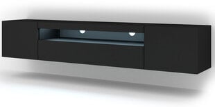 ТВ столик RTV Aura LED, черный цена и информация | Тумбы под телевизор | kaup24.ee