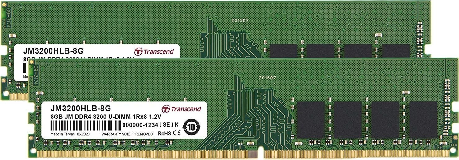 Transcend JM3200HLB-16GK цена и информация | Operatiivmälu (RAM) | kaup24.ee