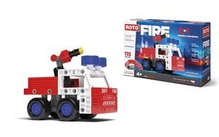 Konstruktor tuletõrjeauto Roto Fire 2in1, 115 osa цена и информация | Конструкторы и кубики | kaup24.ee