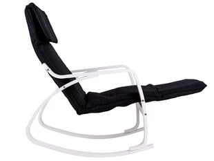 Кресло-качалка регулируемое с подставкой для ног, черно-белое цена и информация | Кресла | kaup24.ee