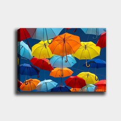 Pilt lõuendil Värvilised vihmavarjud hind ja info | Seinapildid | kaup24.ee