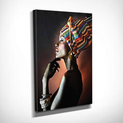 Pilt Must naine värvilise turbaniga hind ja info | Seinapildid | kaup24.ee