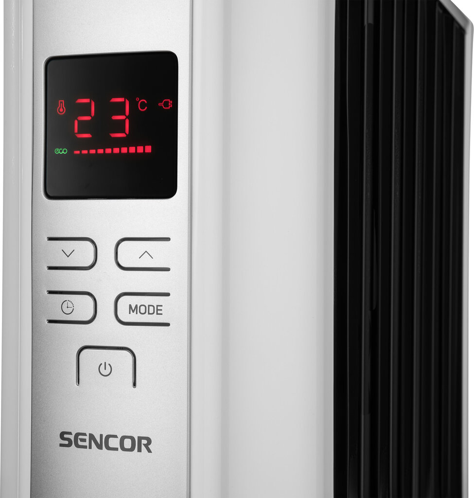 Õliradiaator SENCOR SOH 8112WH, 2.5kW, 12 sektsiooni, LCD, Remote цена и информация | Küttekehad | kaup24.ee