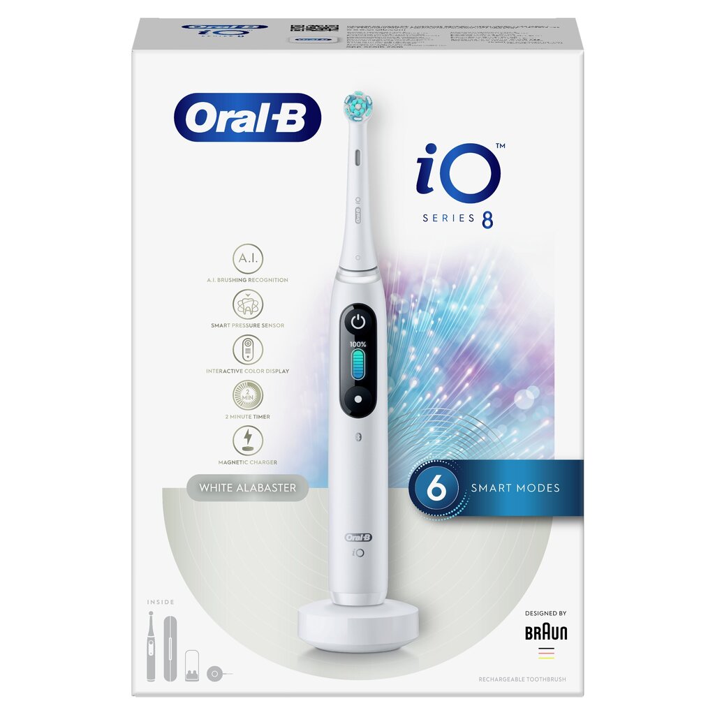 Oral-B iO8 Series White Alabaster hind ja info | Elektrilised hambaharjad | kaup24.ee