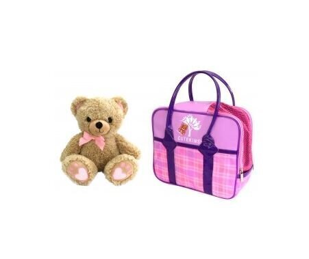 Plüüsis mänguasi Cutekins Kaisukaru kandekotiga, pruun, 35049 hind ja info | Imikute mänguasjad | kaup24.ee