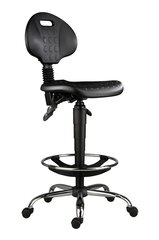 Офисное кресло Wood Garden 1290 L PU CH EXT, черное цена и информация | Офисные кресла | kaup24.ee