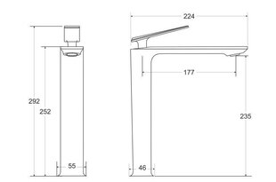 Valamusegisti Besco Aspira I, Chrome hind ja info | Vannitoa segistid | kaup24.ee