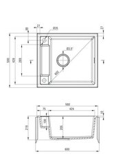 Deante granitinė virtuvinė plautuvė su magnetais Deante Magnetic ZRM G103, Metallic graphite цена и информация | Раковины на кухню | kaup24.ee