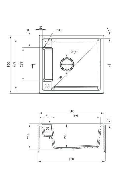 Deante graniidist köögivalamu magnetitega Deante Magnetic ZRM G103, Metallic graphite цена и информация | Köögivalamud | kaup24.ee