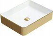 Valamu Mexen Estela, 50 cm, White/Gold hind ja info | Kraanikausid, valamud | kaup24.ee