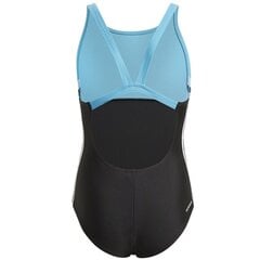 Tüdrukute ujumistrikoo Adidas Girls Colorblock 3S Swimsuit Jr GQ1146, must цена и информация | Купальники для девочек | kaup24.ee