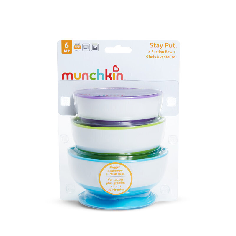 Libisemiskindlate kausside komplekt Munchkin, 6+ kuud, 3 tk hind ja info | Laste sööginõud | kaup24.ee