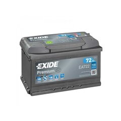 Аккумулятор EXIDE EA722 72 Ah 720 A EN 12V цена и информация | Батареи | kaup24.ee