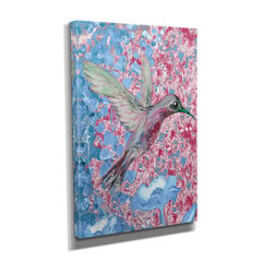 Репродукция Птица и цветок цена и информация | Настенные деревянные декорации | kaup24.ee