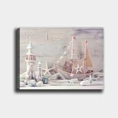 Репродукция на холсте Маяк с кораблем цена и информация | Картины, живопись | kaup24.ee