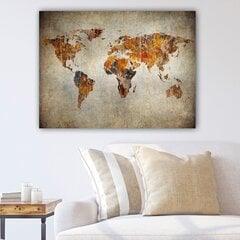 Репродукция на холсте Карта мира цена и информация | Настенные деревянные декорации | kaup24.ee