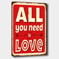 Воспроизведение на холсте All you need is love цена и информация | Картины, живопись | kaup24.ee