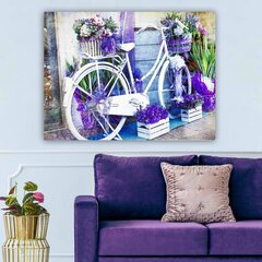 Репродукция Велосипед в цветах цена и информация | Настенные деревянные декорации | kaup24.ee