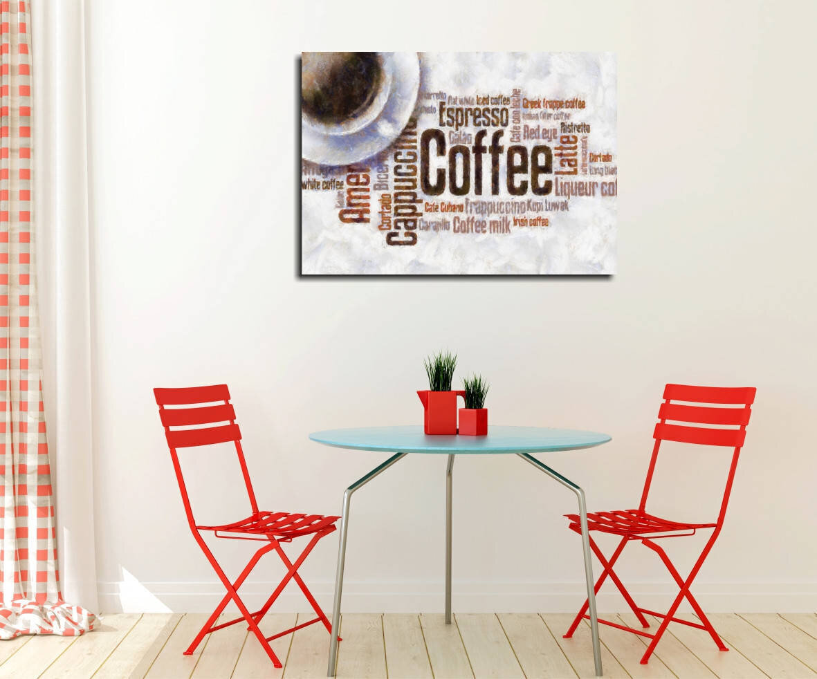 Pilt lõuendil Coffee hind ja info | Seinapildid | kaup24.ee