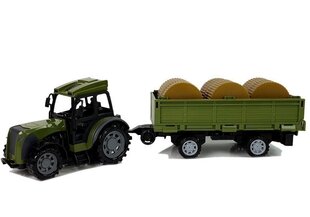 Зеленый трактор с прицепом для лошадей цена и информация | Игрушки для мальчиков | kaup24.ee