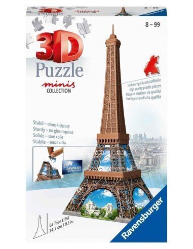 3D mini -pusle Ravensburger Eiffel, 54 tk. hind ja info | Pusled | kaup24.ee