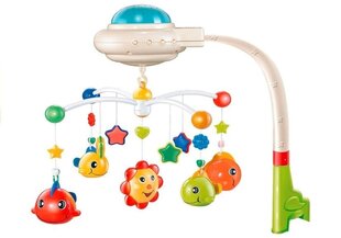 Красочная карусель с рыбками и проектором цена и информация | Игрушки для малышей | kaup24.ee