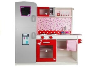 Puidust kööginurk koos punaste aktsentidega 112x 31x106 hind ja info | Tüdrukute mänguasjad | kaup24.ee