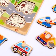 Puidust pusle Sõidukid, 9 osa hind ja info | Imikute mänguasjad | kaup24.ee