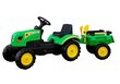 Traktor koos haagisega roheline цена и информация | Poiste mänguasjad | kaup24.ee
