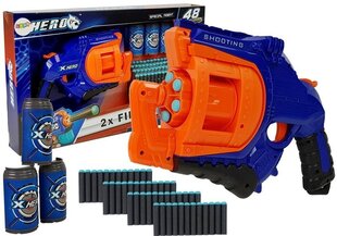 Relv koos pöörleva laskemoona ümbrisega, sinine-oranž hind ja info | Poiste mänguasjad | kaup24.ee