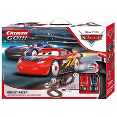 Carrera Go !!! Disney - Pixar Cars - Rocket Racer - гоночная трасса длиной 5,3 метра (20062518) цена и информация | Развивающий мелкую моторику - кинетический песок KeyCraft NV215 (80 г) детям от 3+ лет, бежевый | kaup24.ee