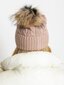 Müts punutise kudumisega ja karusnahast tutiga, määrdunud roosa Universaalne цена и информация | Naiste mütsid ja peapaelad | kaup24.ee