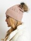 Müts punutise kudumisega ja karusnahast tutiga, määrdunud roosa Universaalne цена и информация | Naiste mütsid ja peapaelad | kaup24.ee