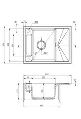 Deante granitinė virtuvinė plautuvė su magnetais Deante Magnetic ZRM N11A, Nero цена и информация | Раковины на кухню | kaup24.ee