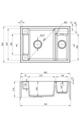 Deante granitinė virtuvinė plautuvė su magnetais Deante Magnetic ZRM G503, Metallic graphite цена и информация | Раковины на кухню | kaup24.ee