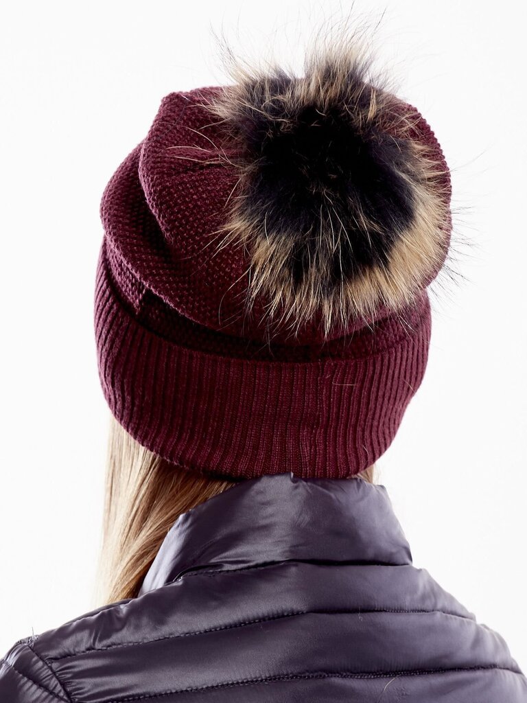 Müts karusnaha tutiga Burgundia Universaalne hind ja info | Naiste mütsid ja peapaelad | kaup24.ee