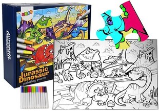 Раскраска-пазл Динозавры 24 д. цена и информация | Пазлы | kaup24.ee