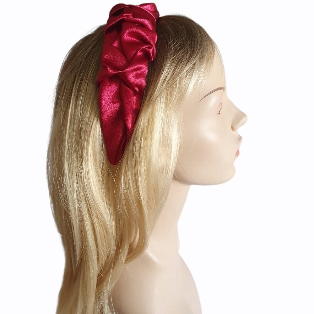 Red Satin Bow Hair Band